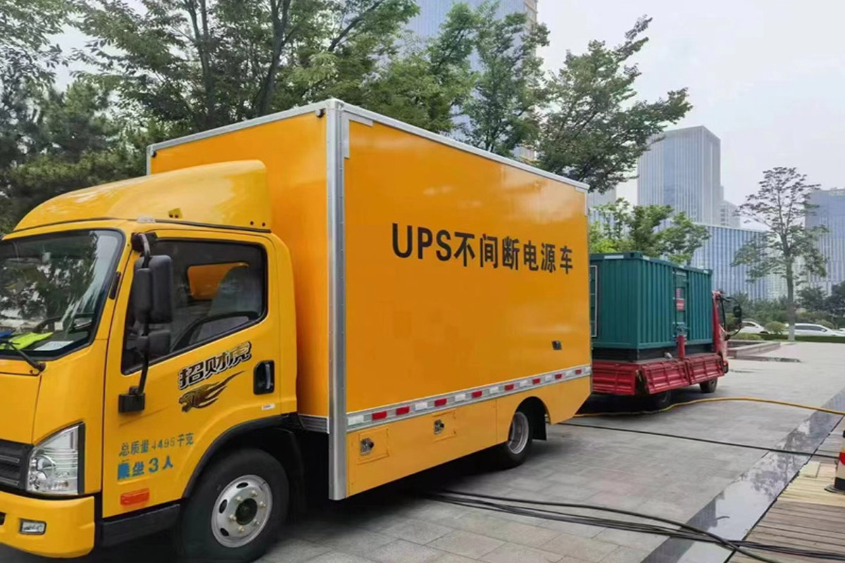 耒阳发电机租赁施工现场