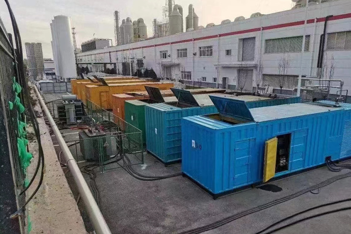 耒阳发电机租赁施工现场